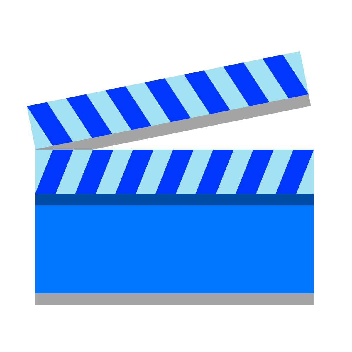papercut style clapperboard icon