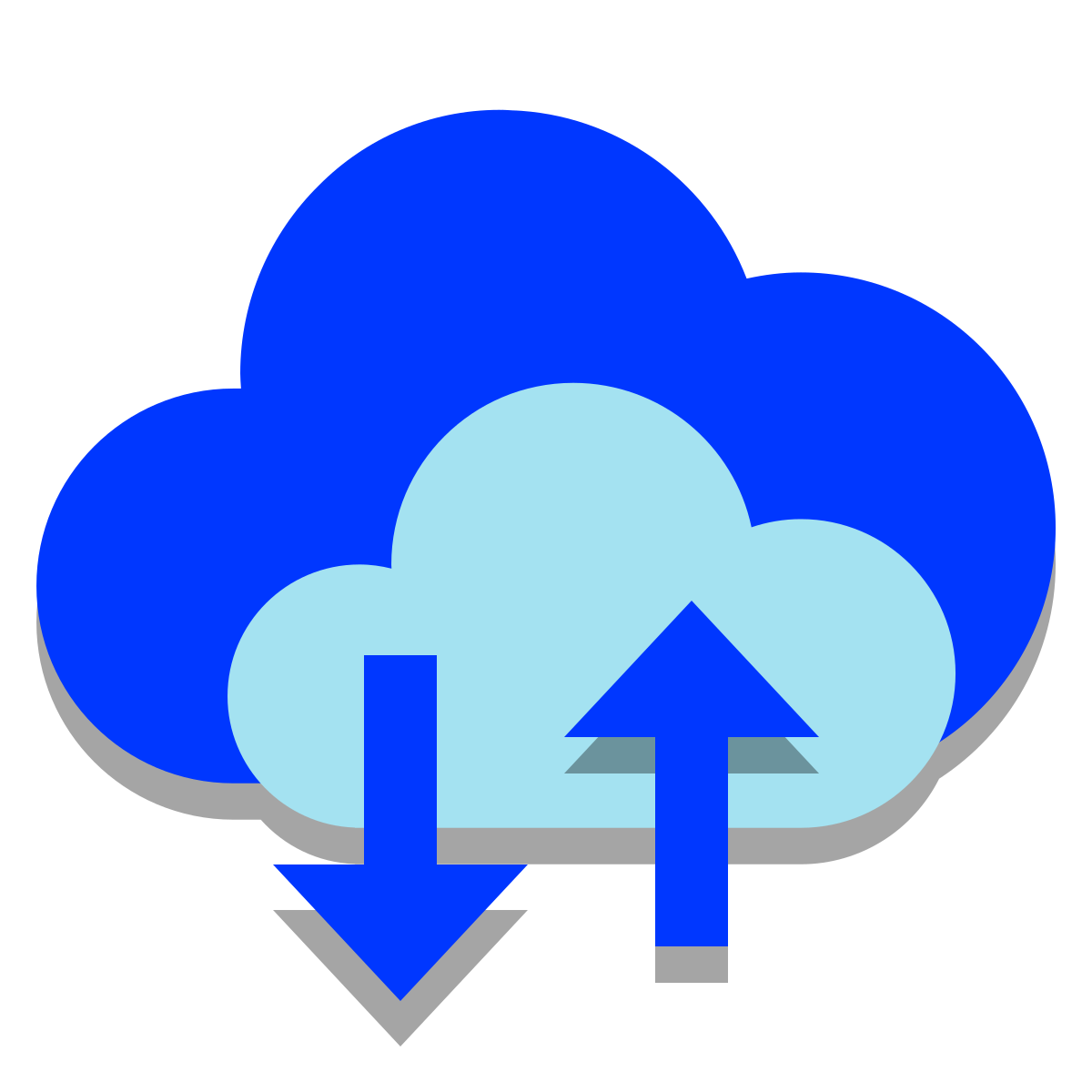 papercut style cloud backup restore icon
