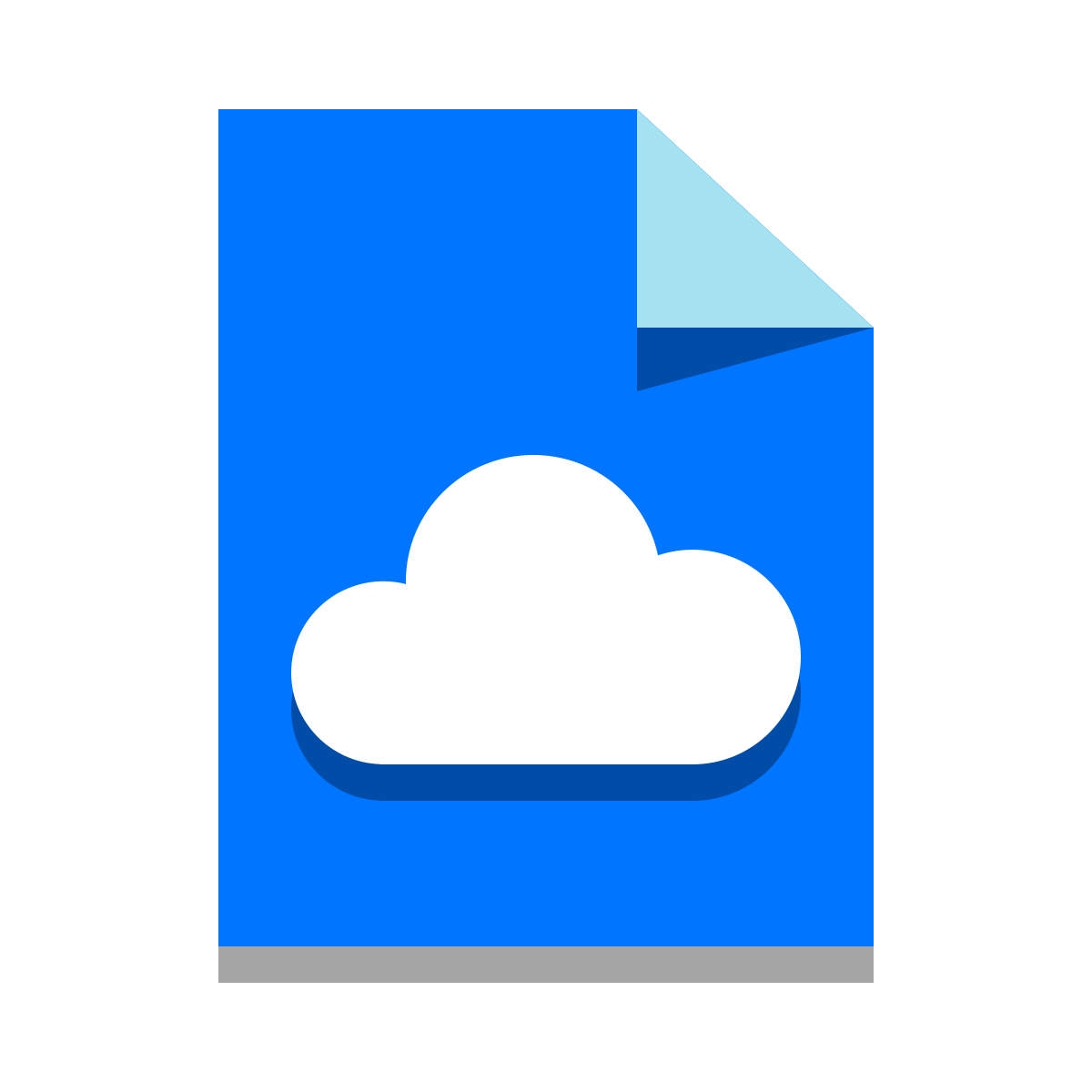 papercut style cloud file icon