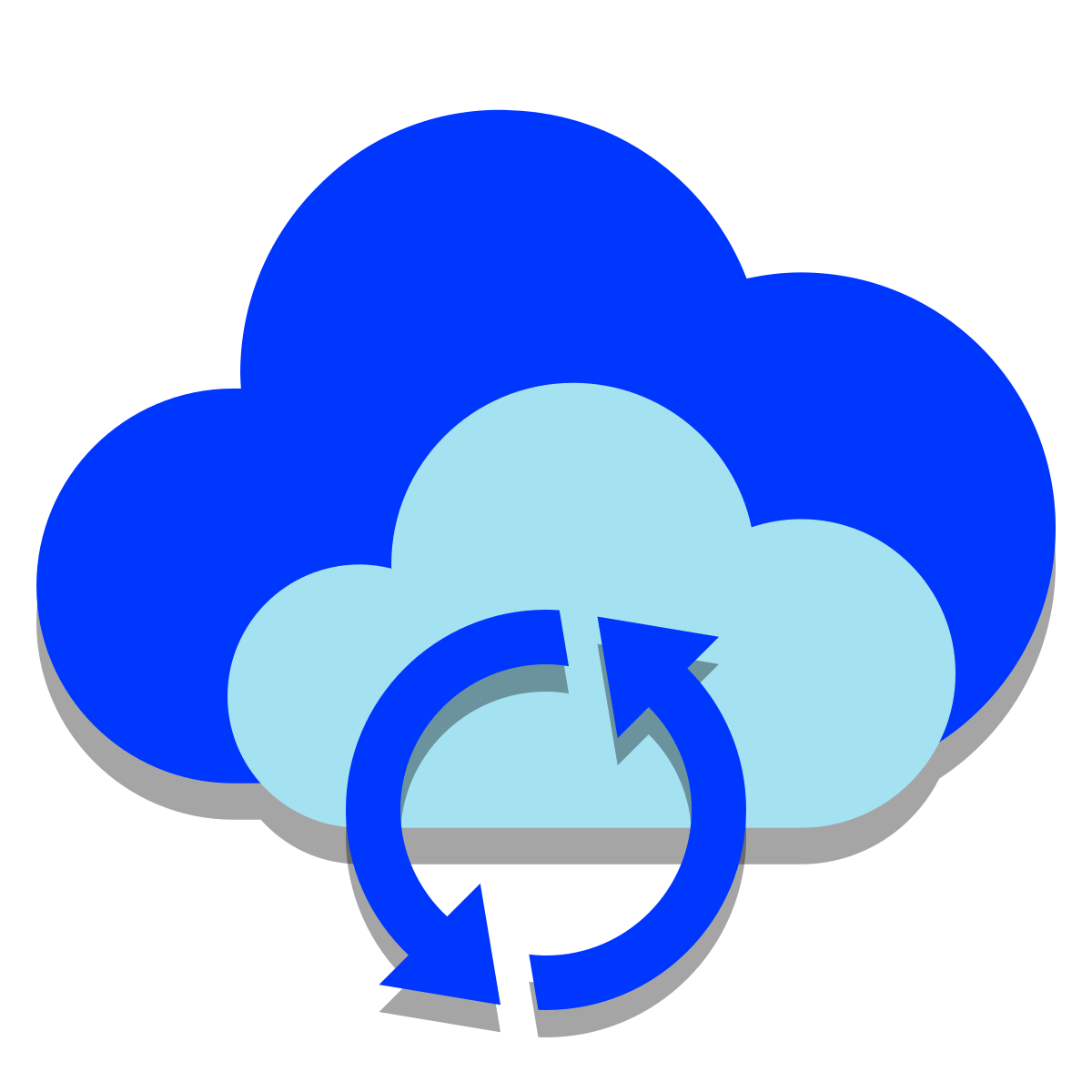 papercut style cloud sync icon