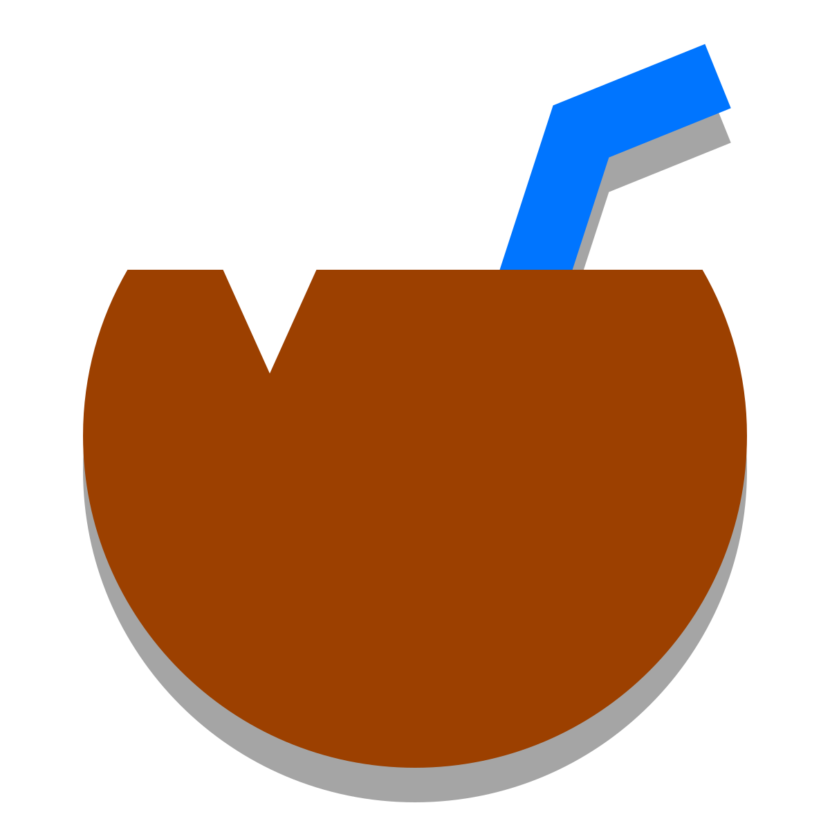papercut style coconut cocktail icon