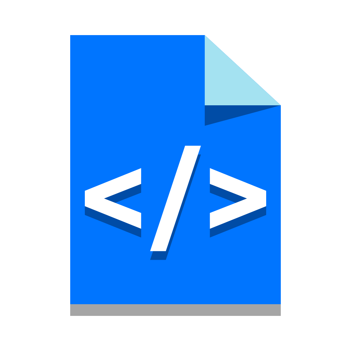 papercut style code file icon