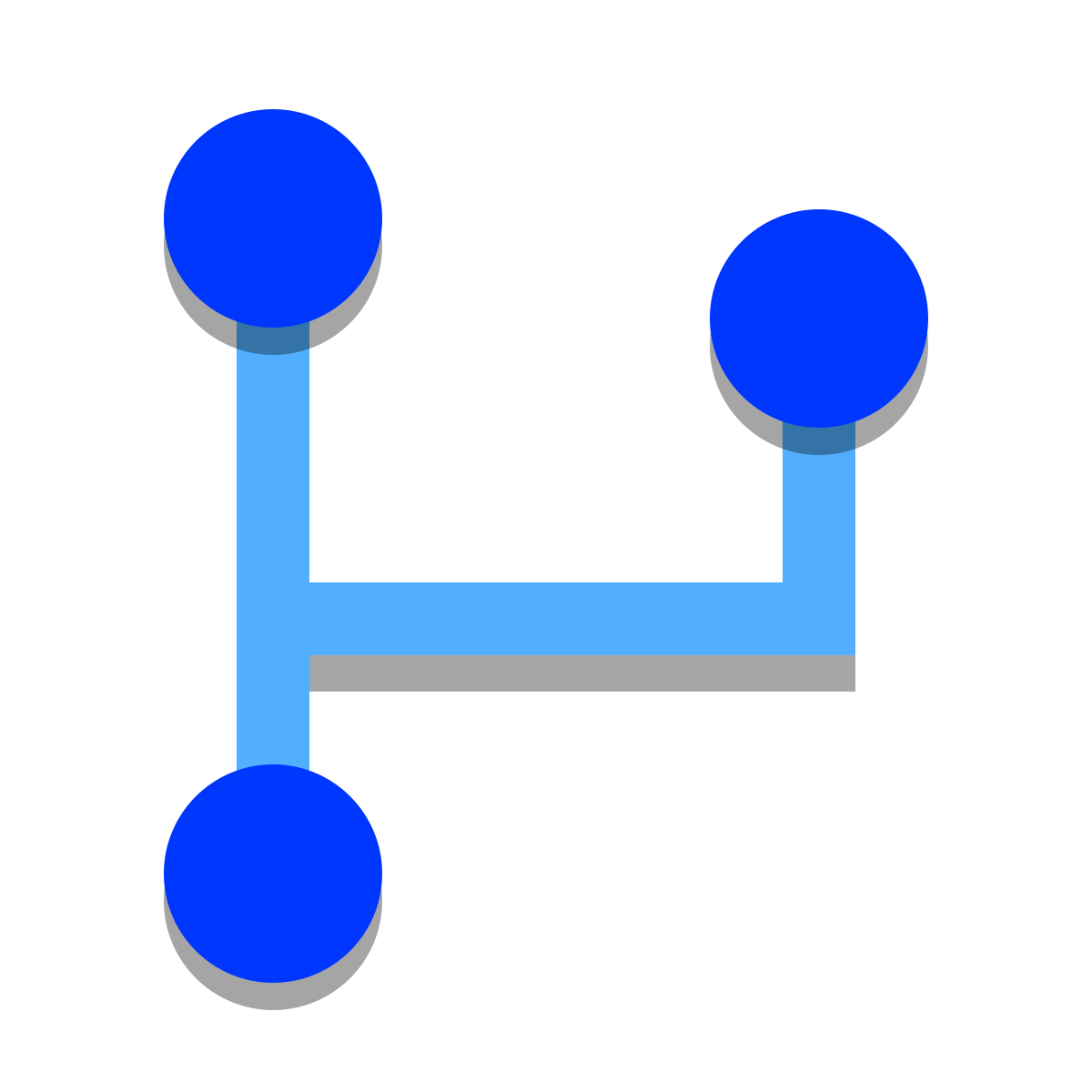papercut style code fork icon