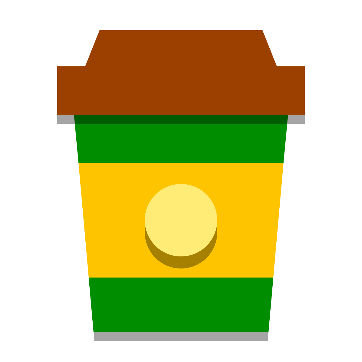 papercut style coffee to go icon