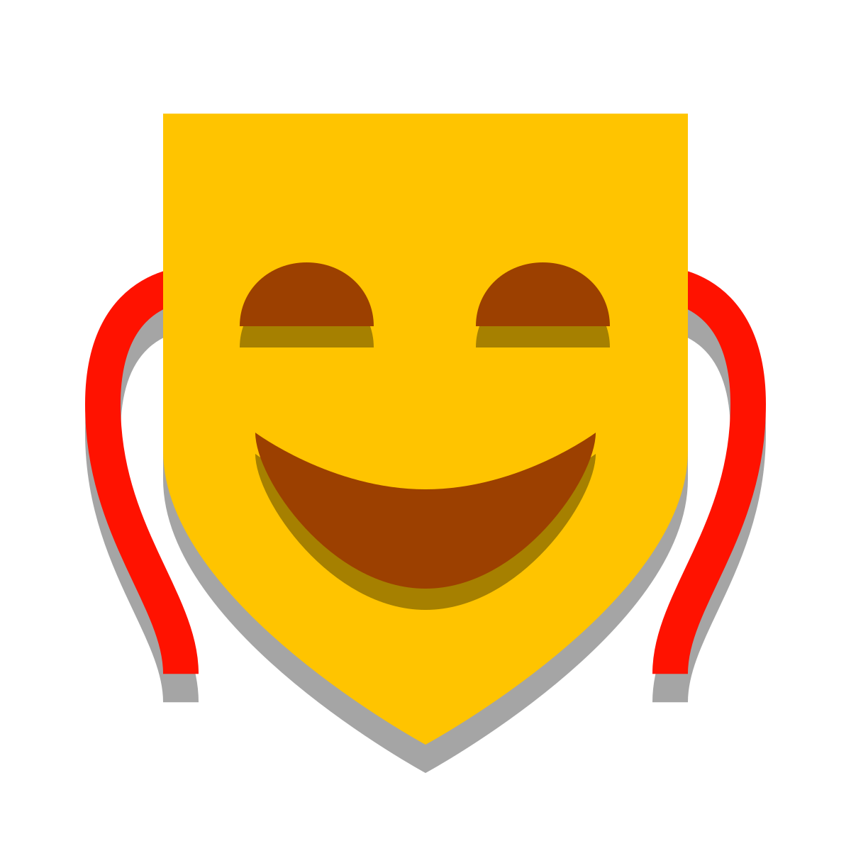 papercut style comedy icon