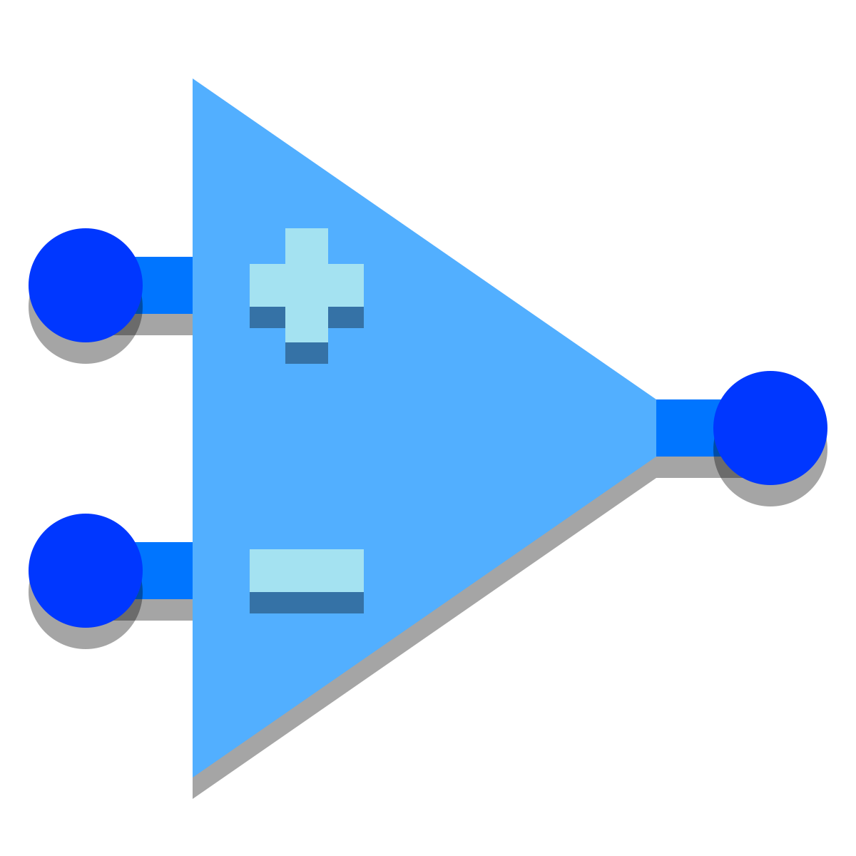 papercut style comparator icon