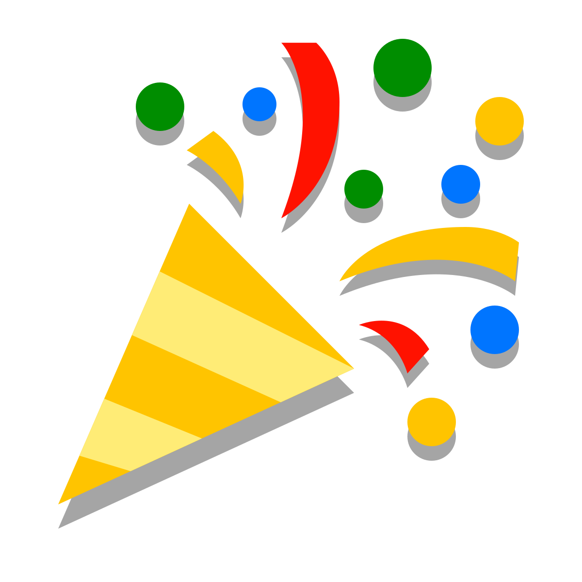 papercut style confetti icon
