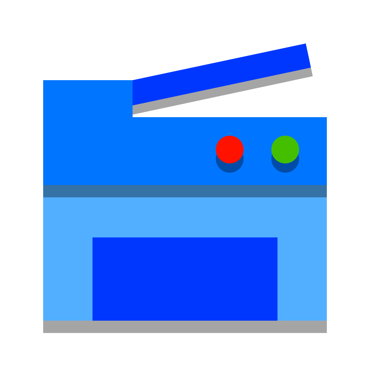 papercut style copy machine icon