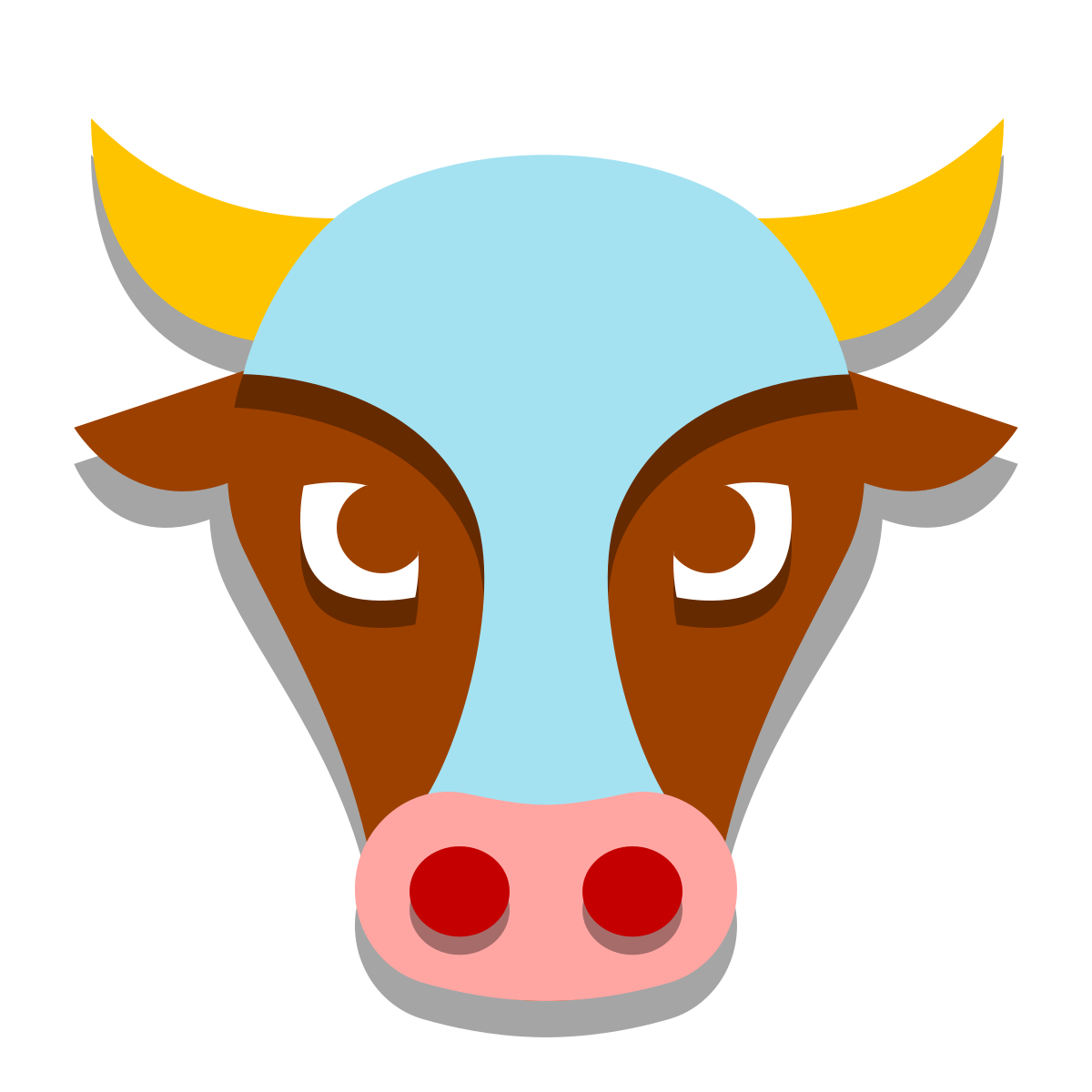 papercut style cow icon