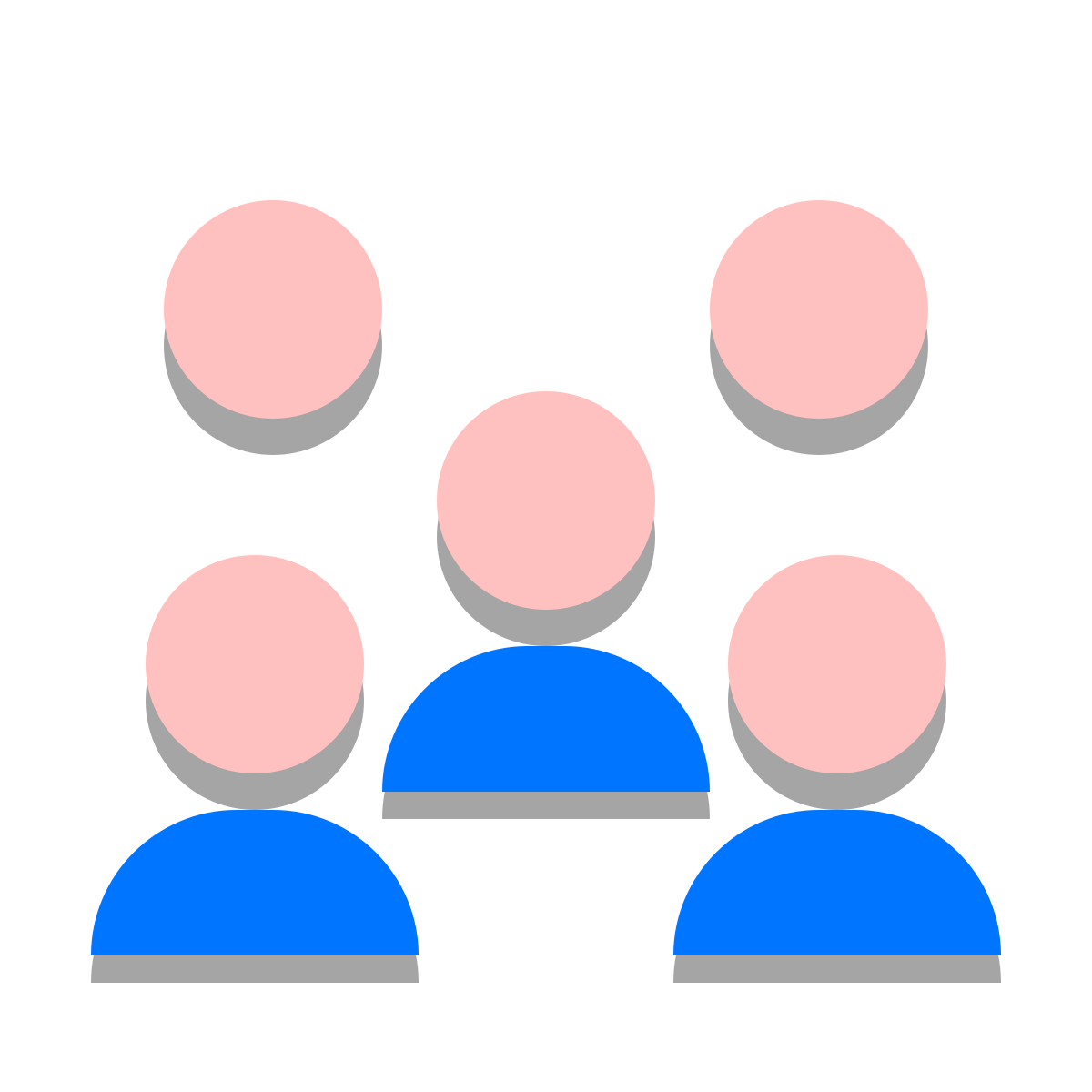 papercut style crowd icon