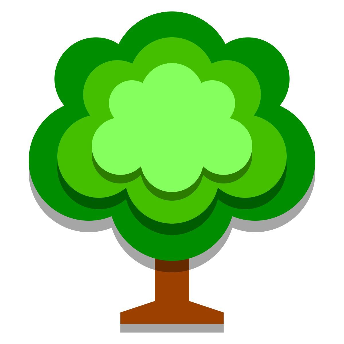 papercut style 낙 엽 나무 icon