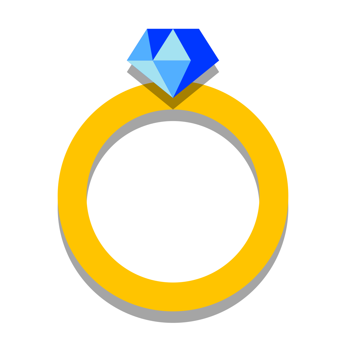 papercut style diamond ring icon