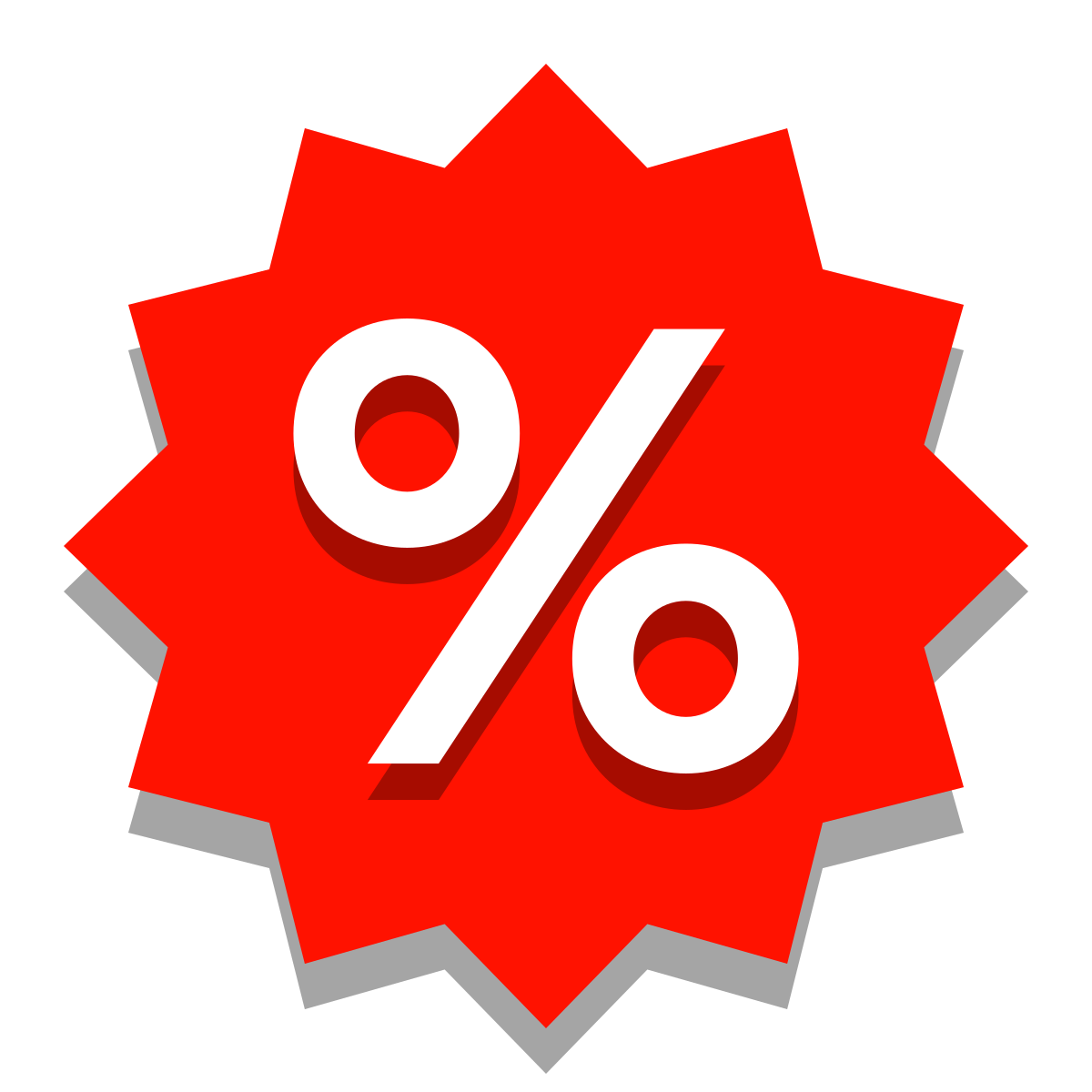 papercut style discount icon