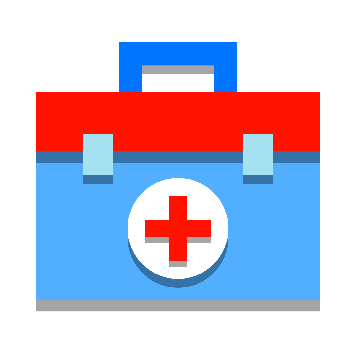 papercut style doctors bag icon