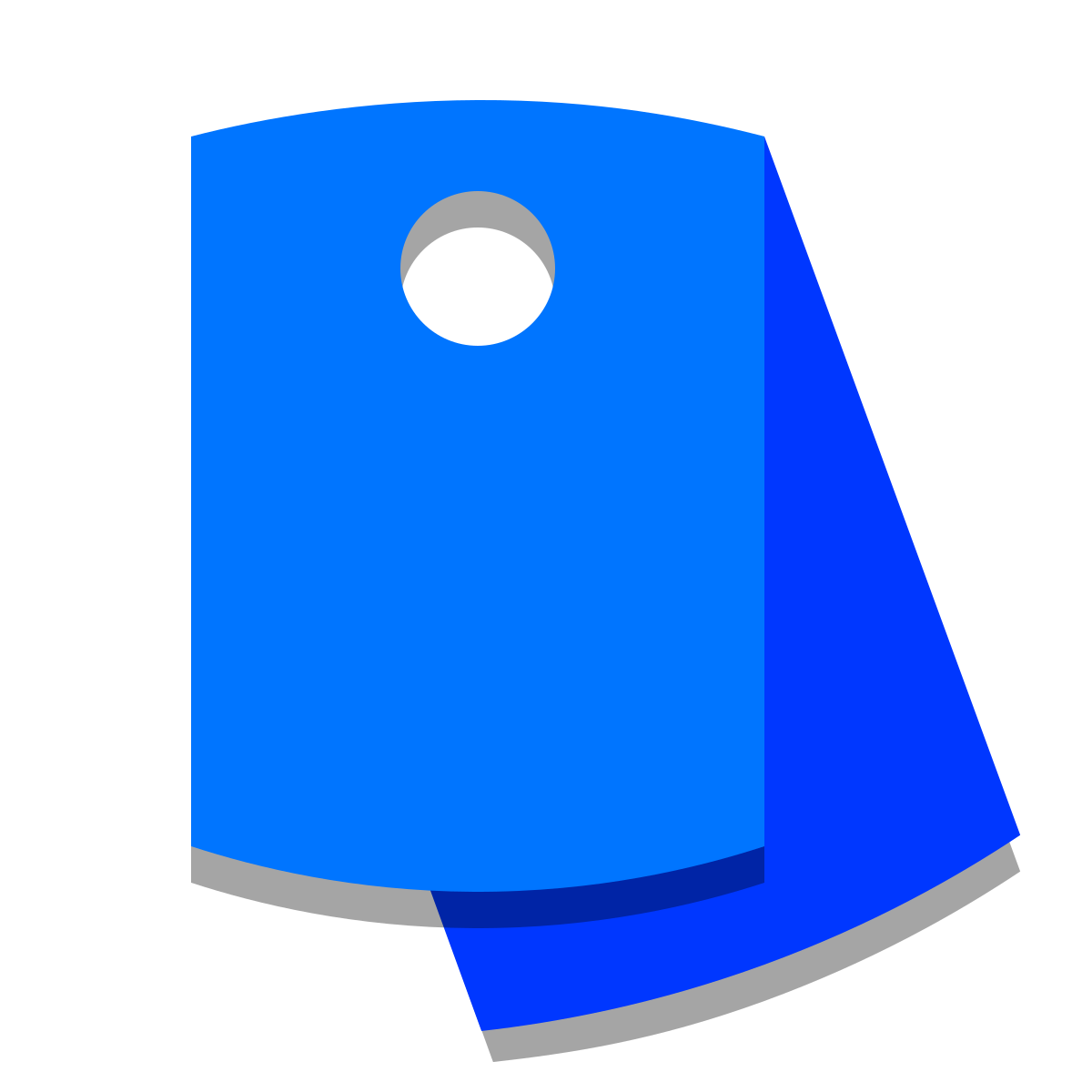 papercut style dog tag icon