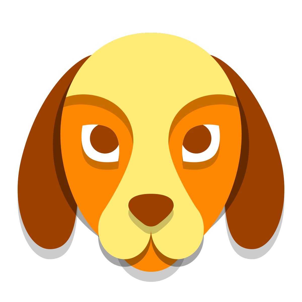 papercut style 狗 icon