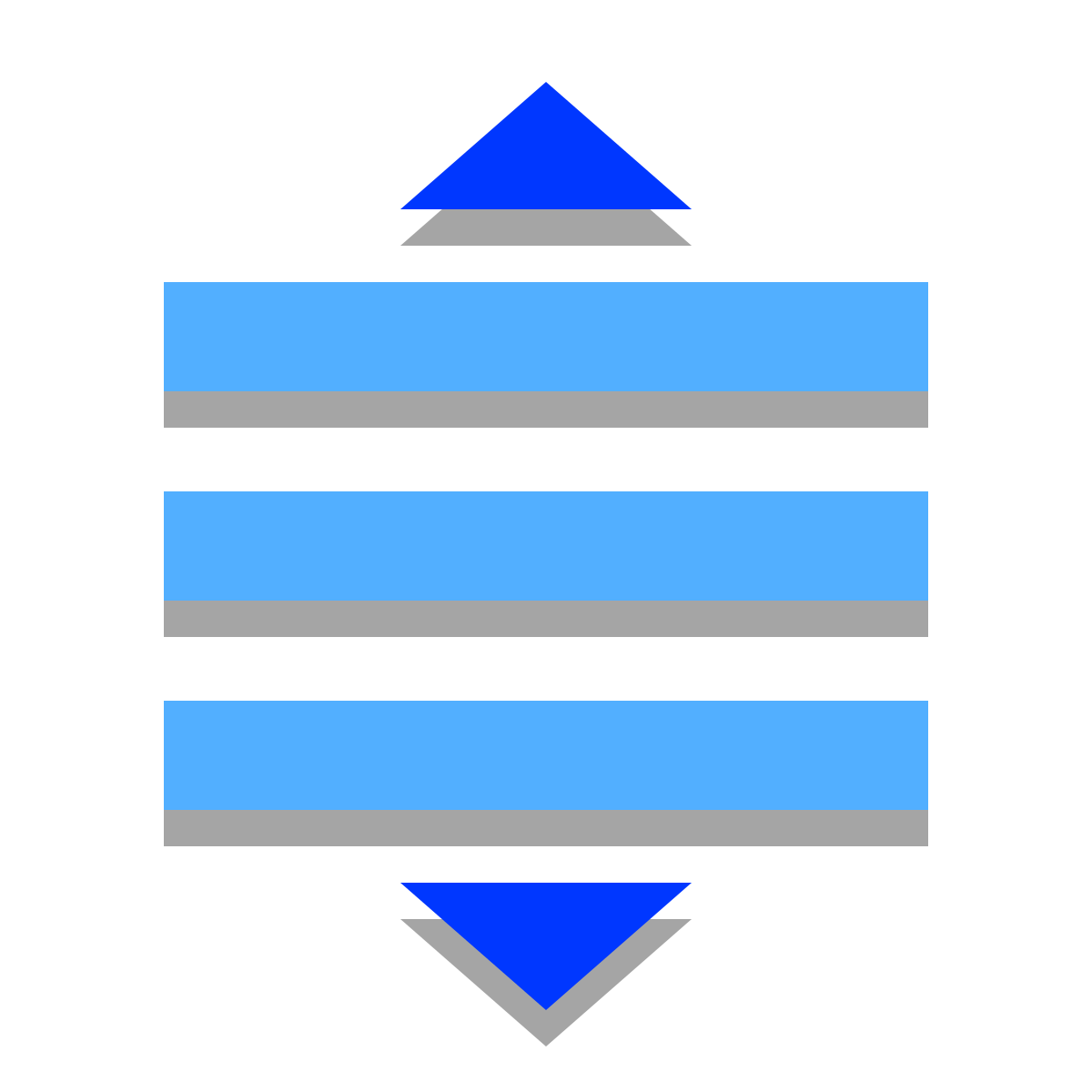 papercut style drag reorder icon