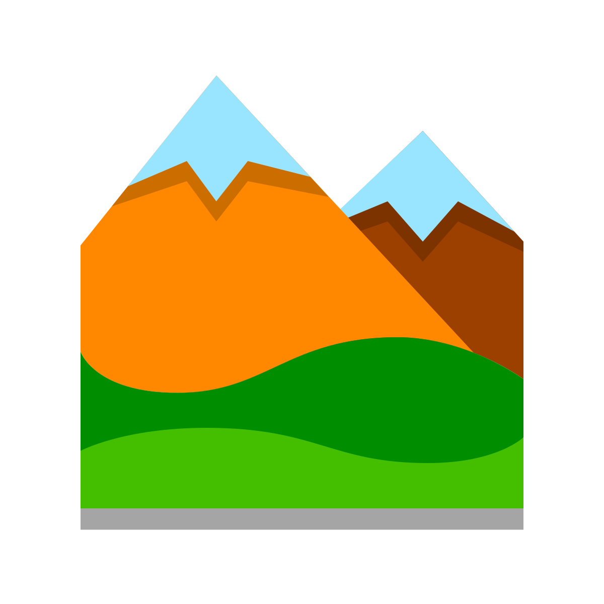 papercut style earth element icon