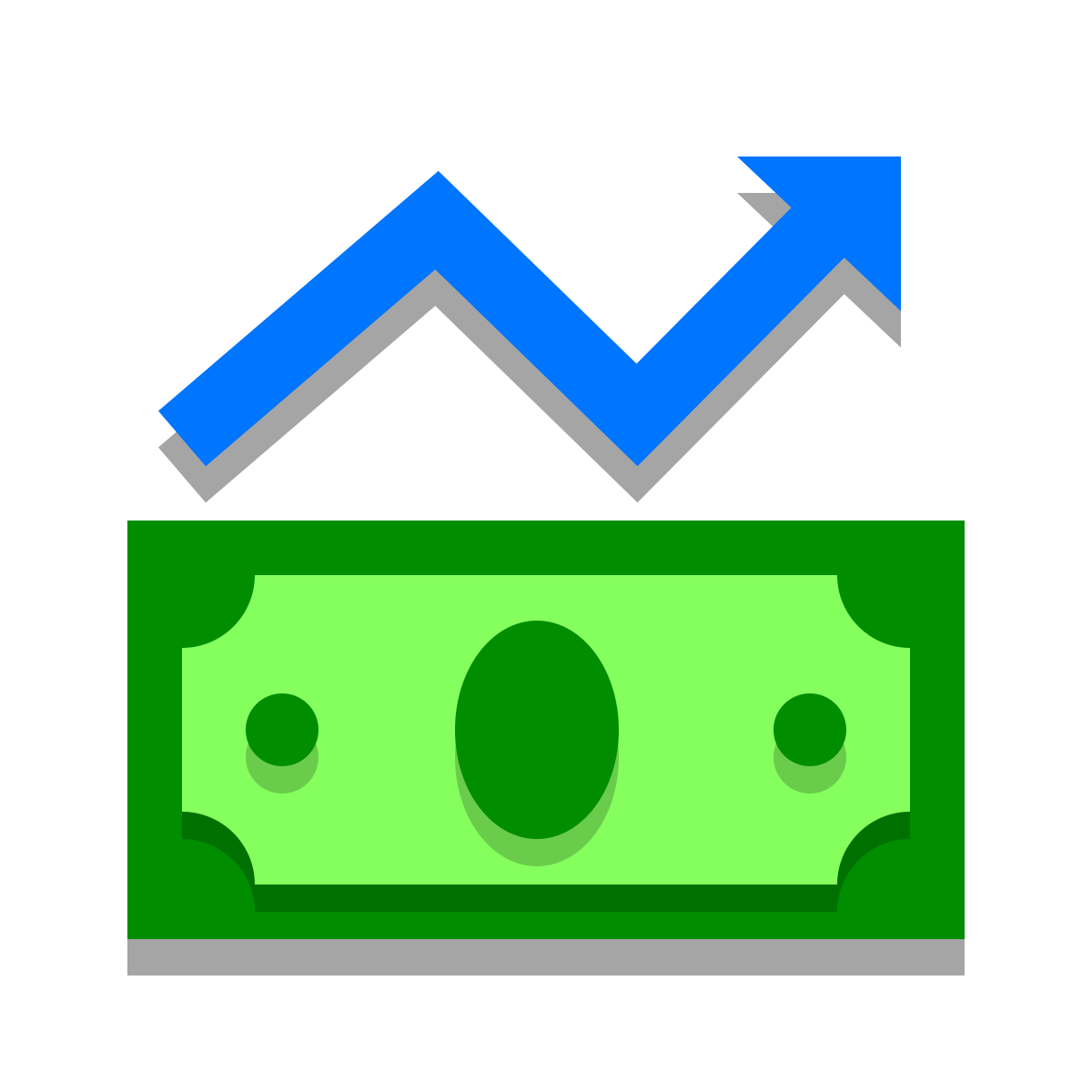 papercut style economic improvement icon