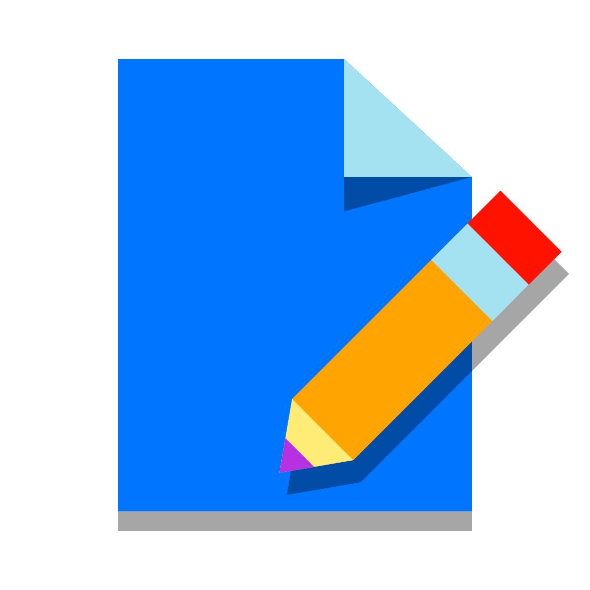 papercut style edit file icon