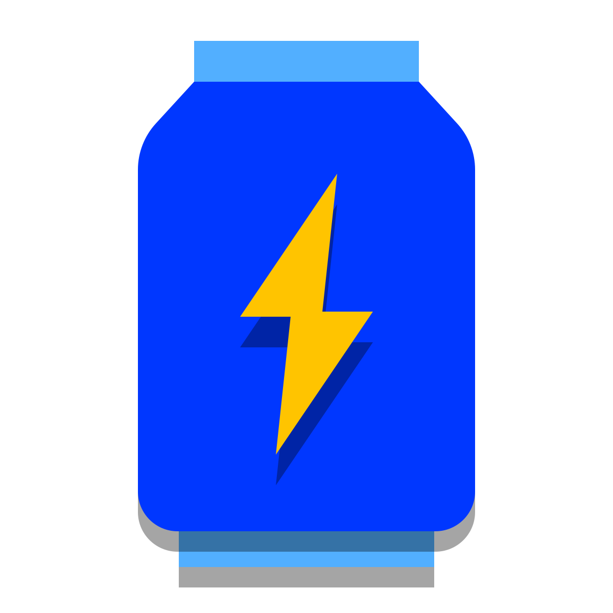 papercut style energy drink icon
