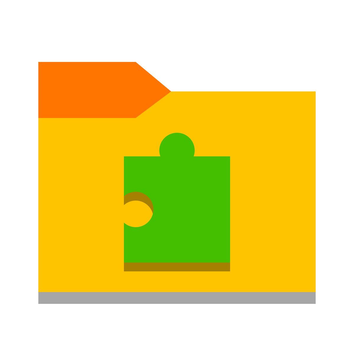 papercut style pasta de extensões icon