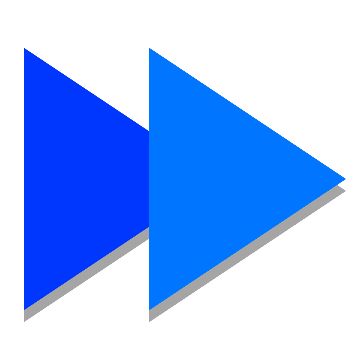 papercut style fast forward icon