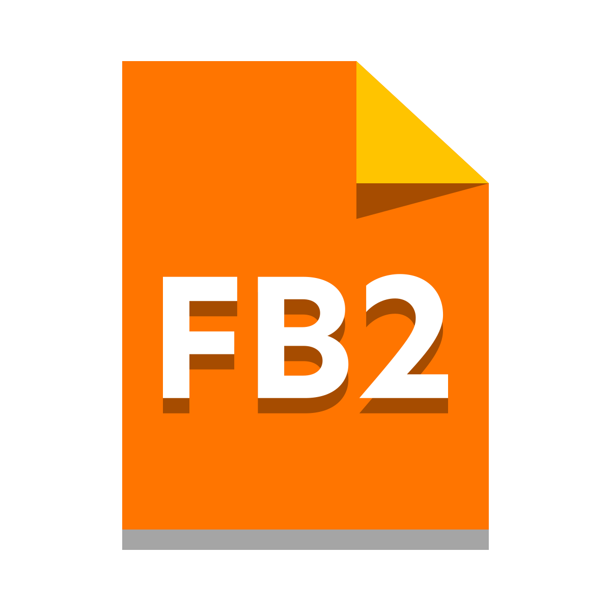 papercut style fb2 icon