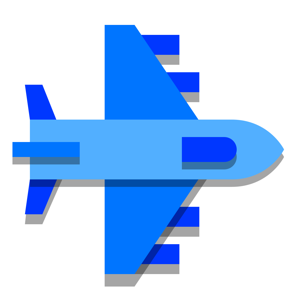 papercut style fighter jet icon