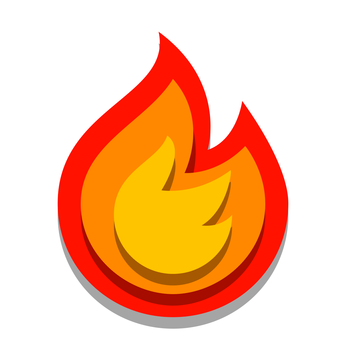 papercut style fire icon