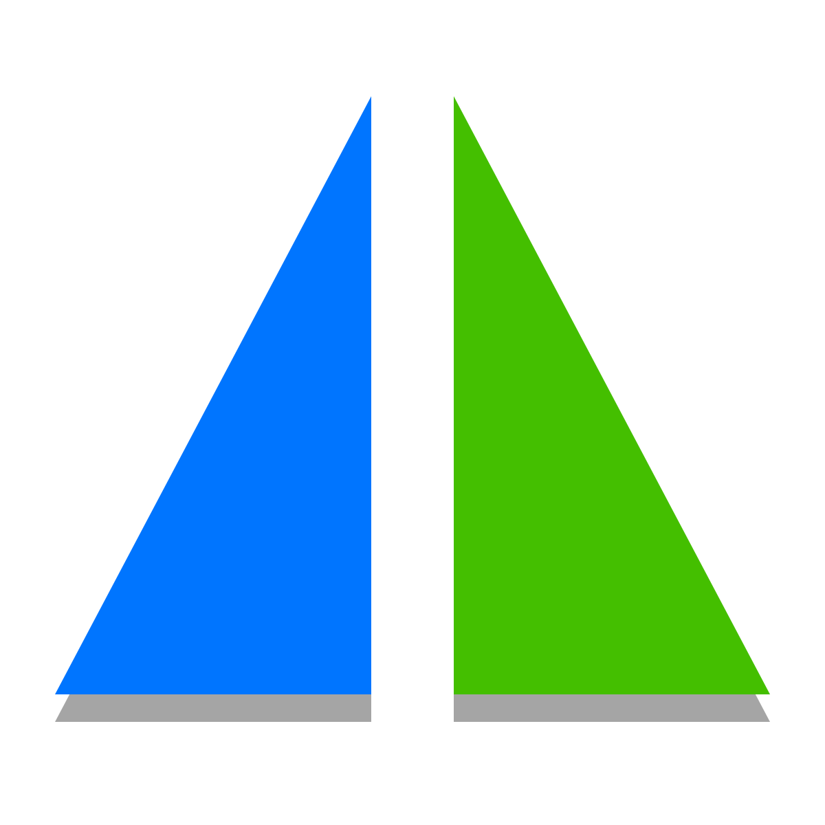 papercut style flip vertical icon