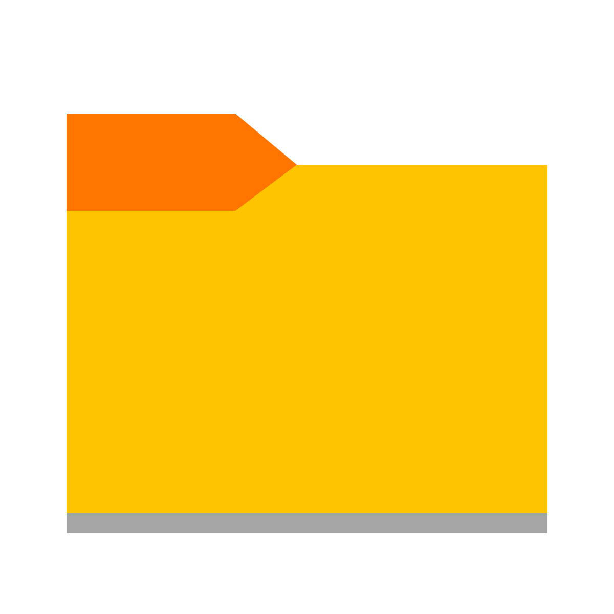 papercut style folder invoices icon