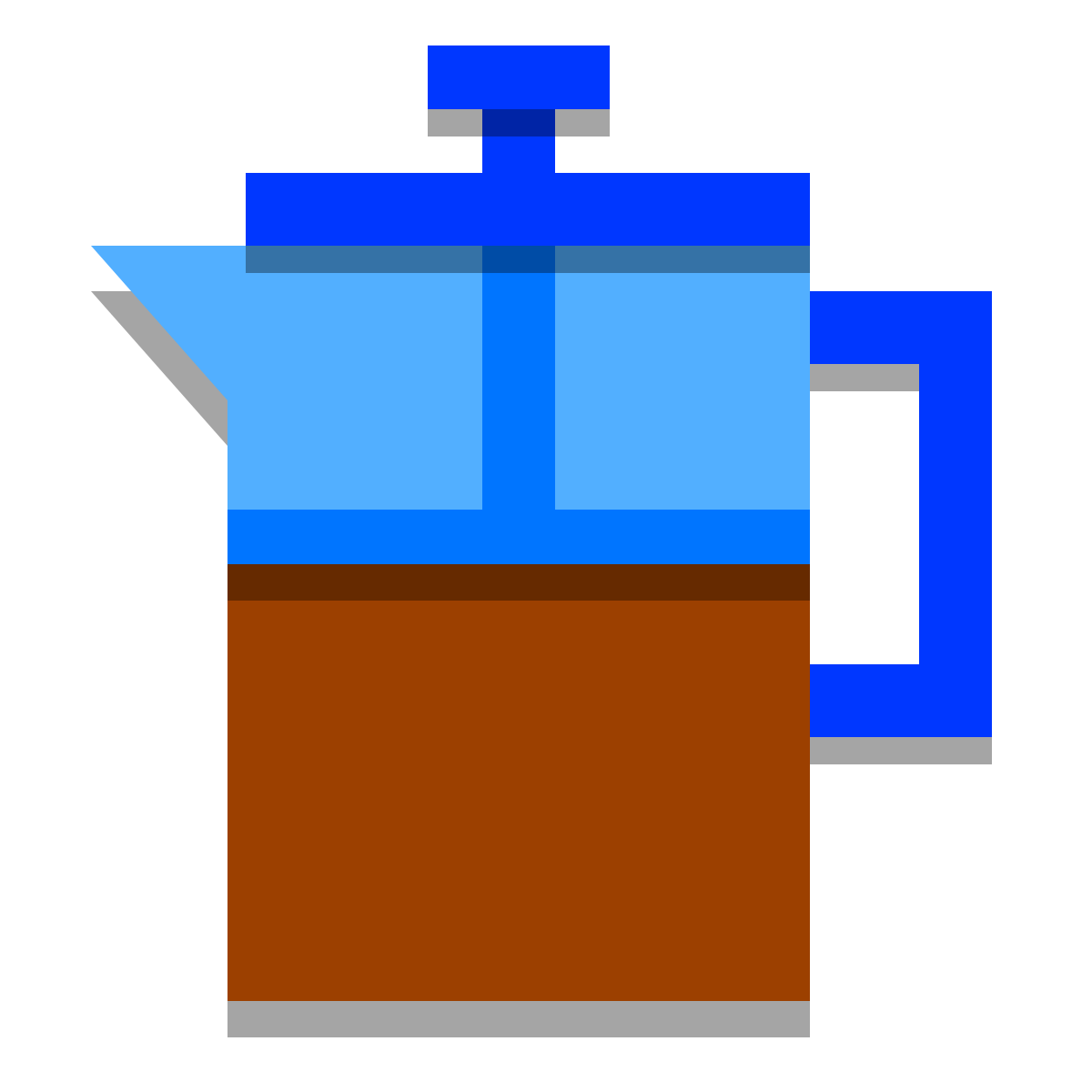 papercut style french press icon