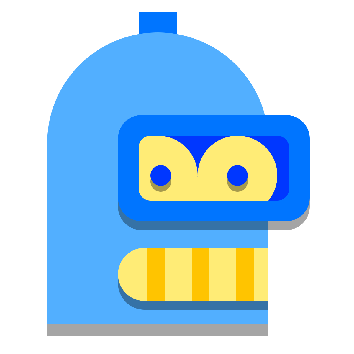 papercut style futurama bender icon