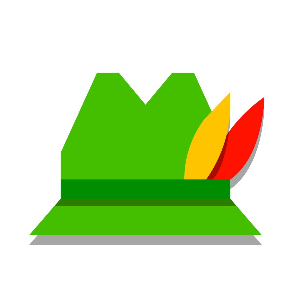 papercut style bayrischer hut icon