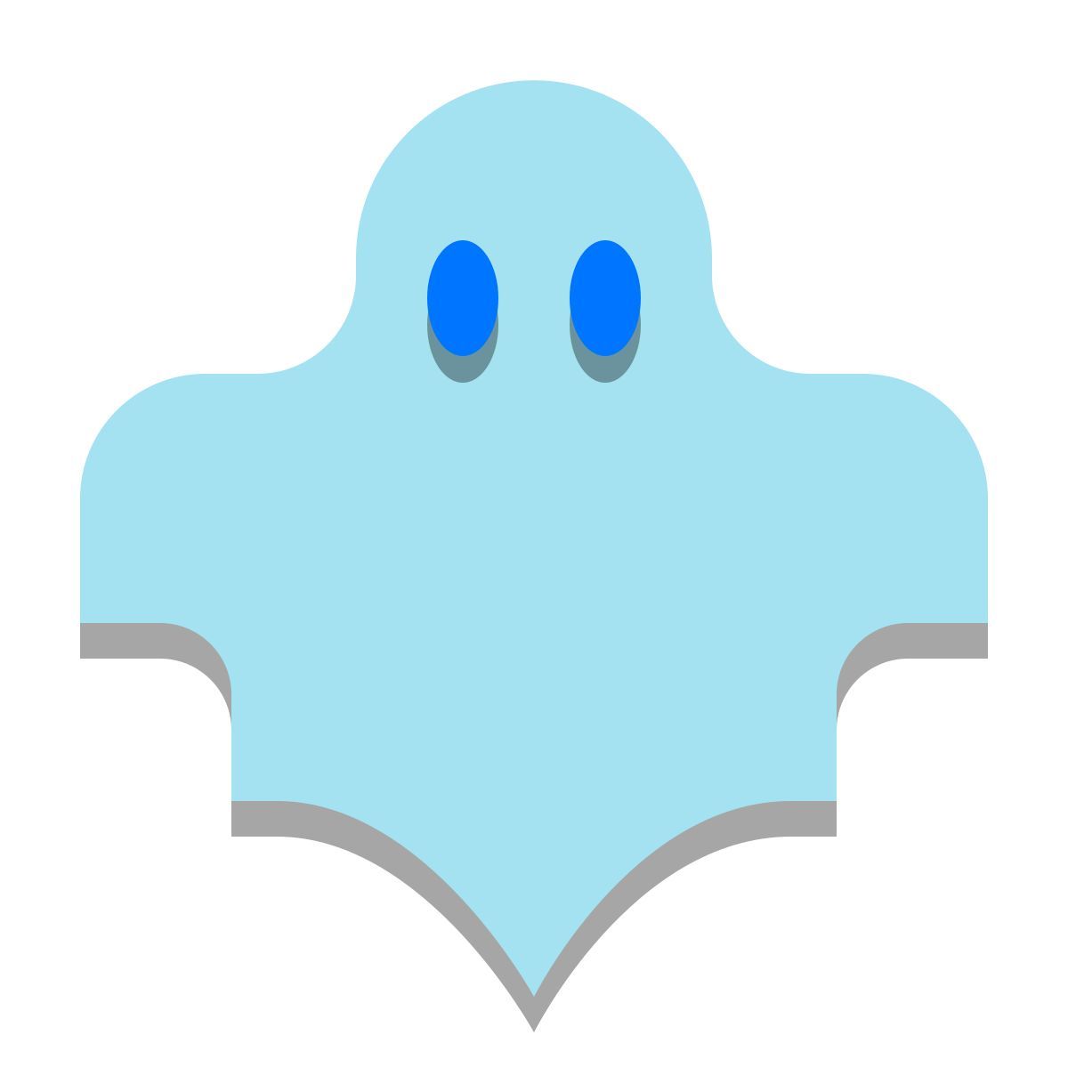 papercut style ghost icon