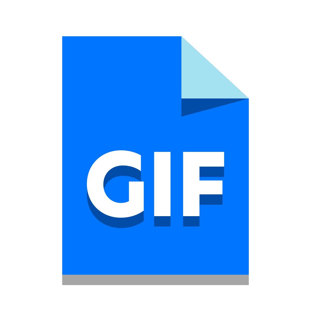 papercut style gif icon