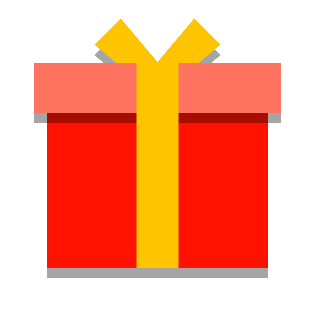 papercut style gift icon