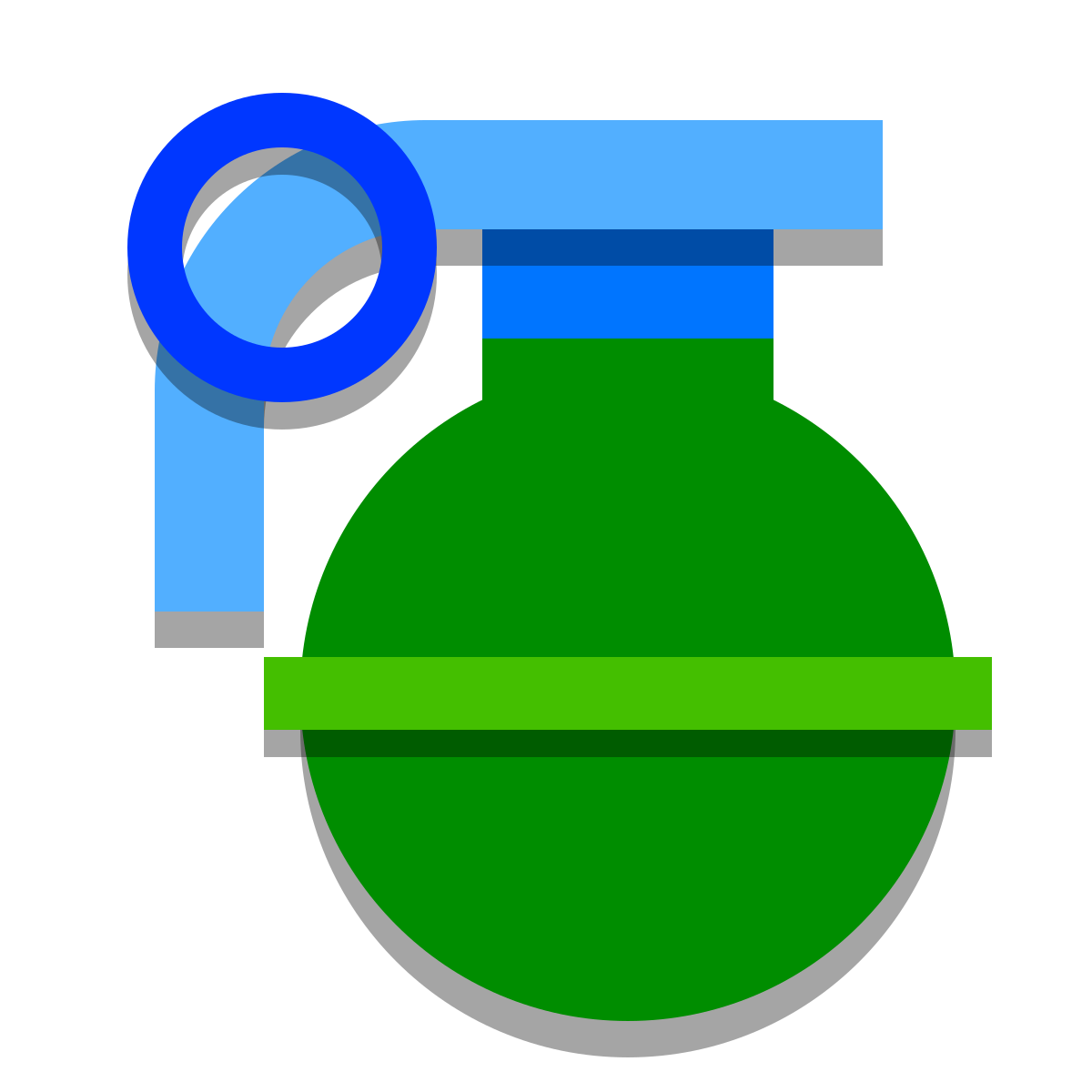 papercut style grenade icon