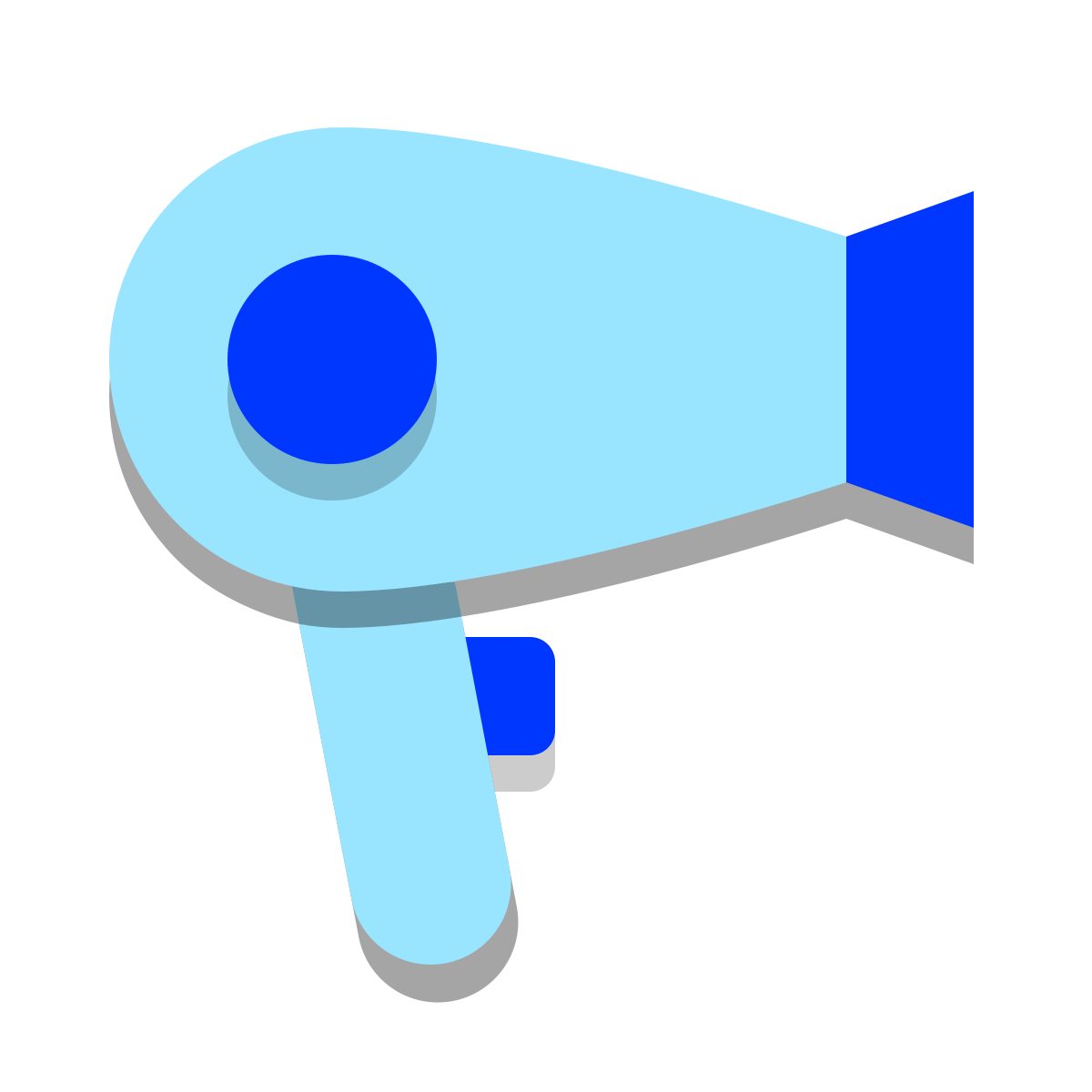 papercut style hair dryer icon