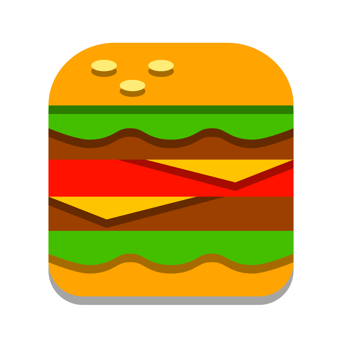 papercut style hamburger icon