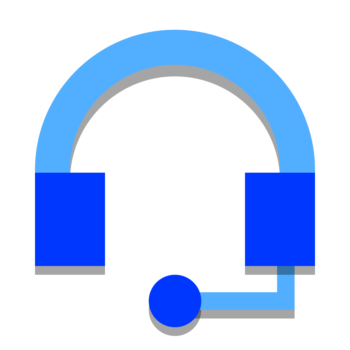 papercut style headset icon