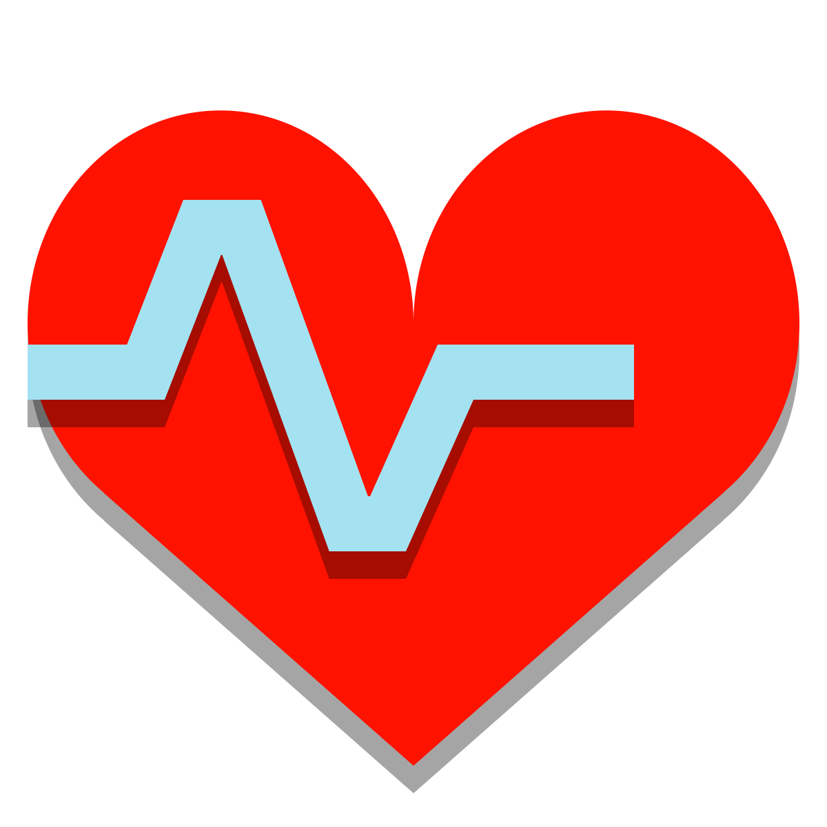 papercut style heart with pulse icon