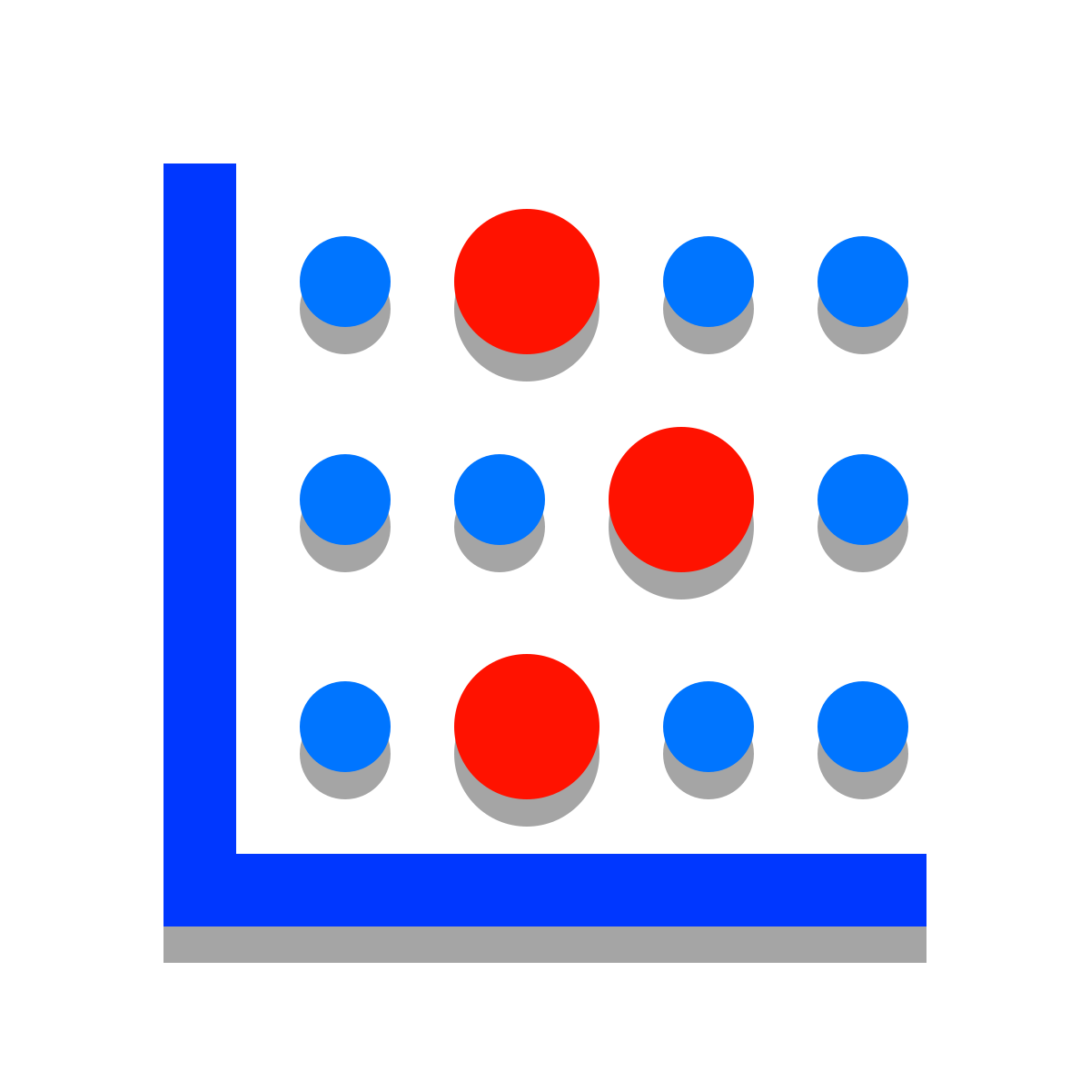 papercut style heat map icon