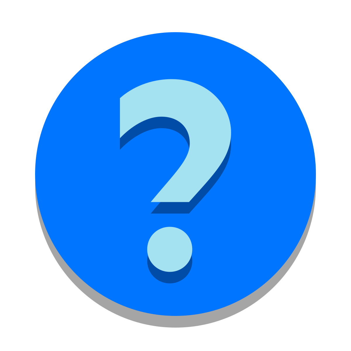 papercut style help icon