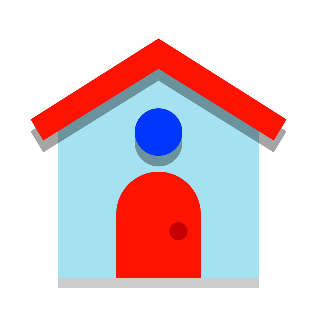 papercut style home icon