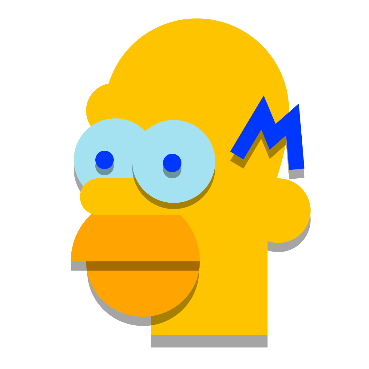 papercut style homer simpson icon
