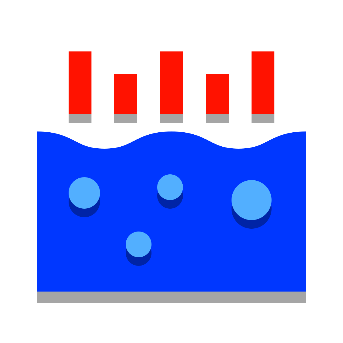 papercut style hot springs icon
