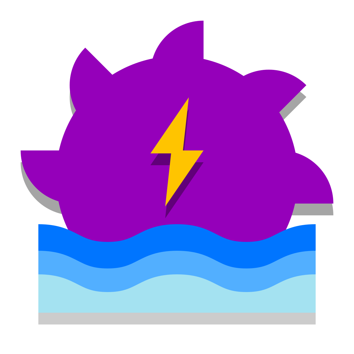 papercut style hydroelectric icon