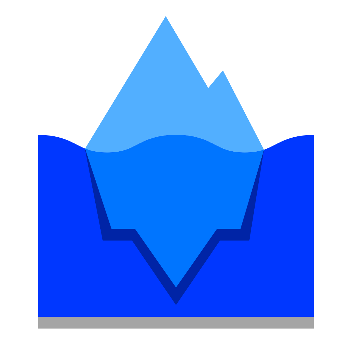 papercut style iceberg icon